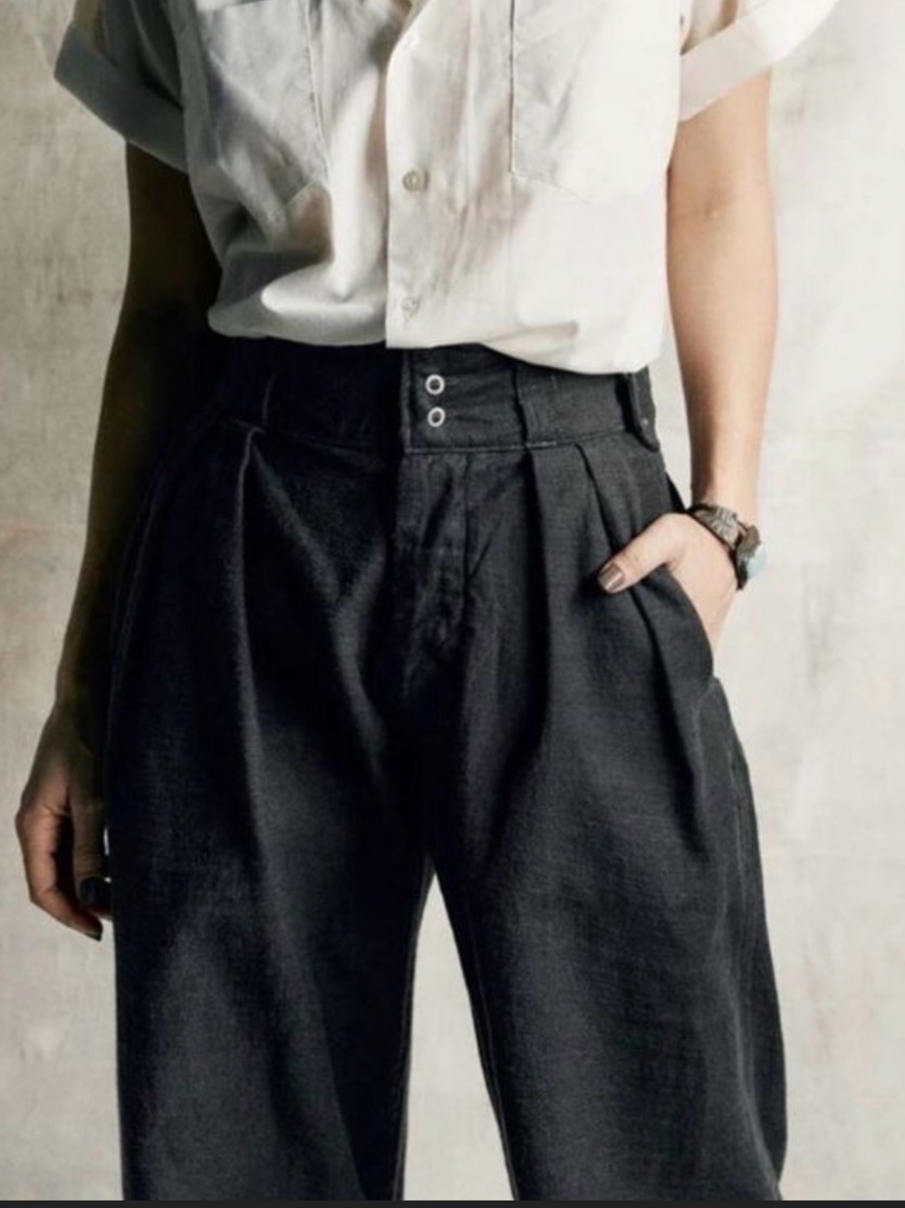 imogene + willie charcoal high waist Diana trouser
